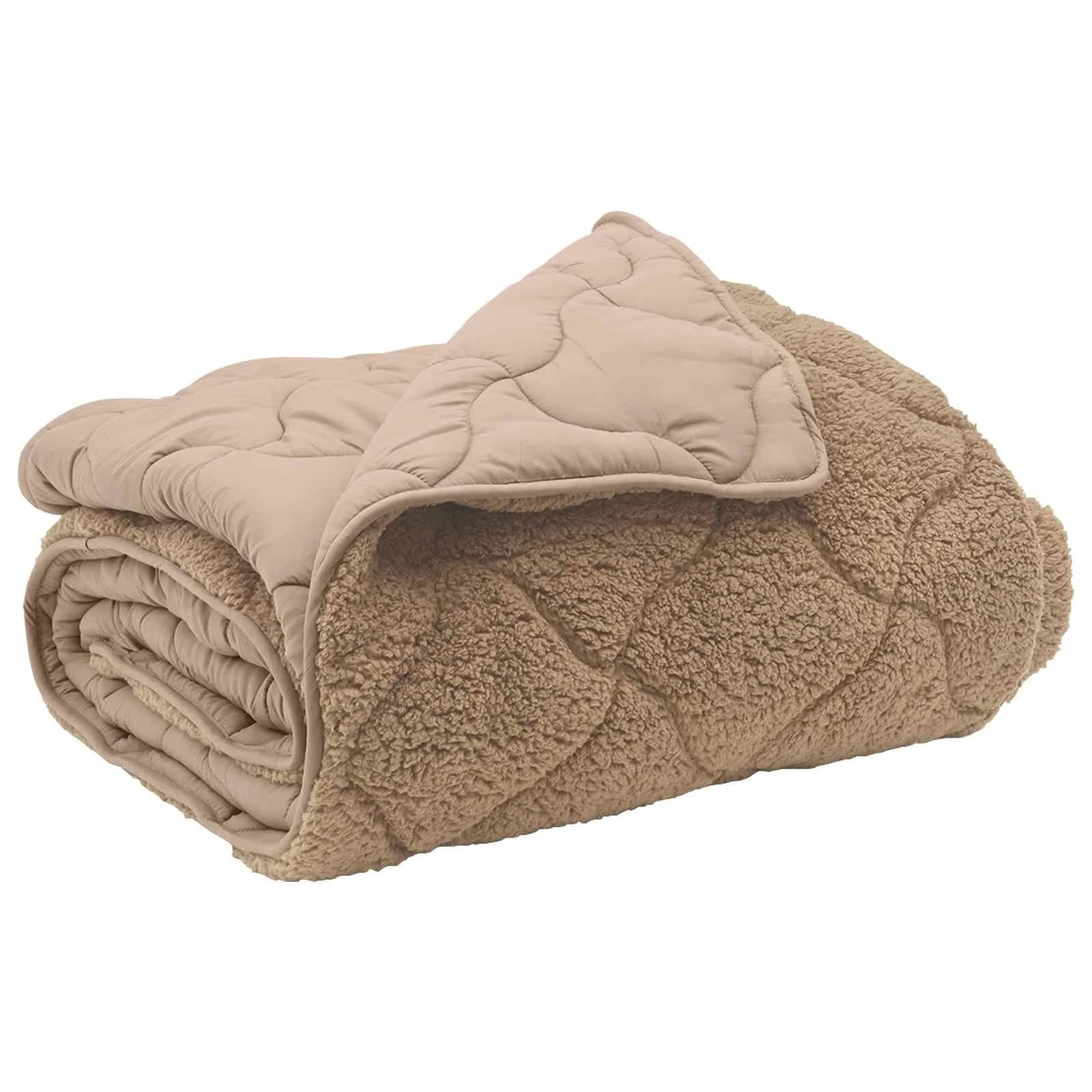 Zimska posteljnina Taupe 240 x 260 cm Mikrofibra in Teddy flis - slika 2