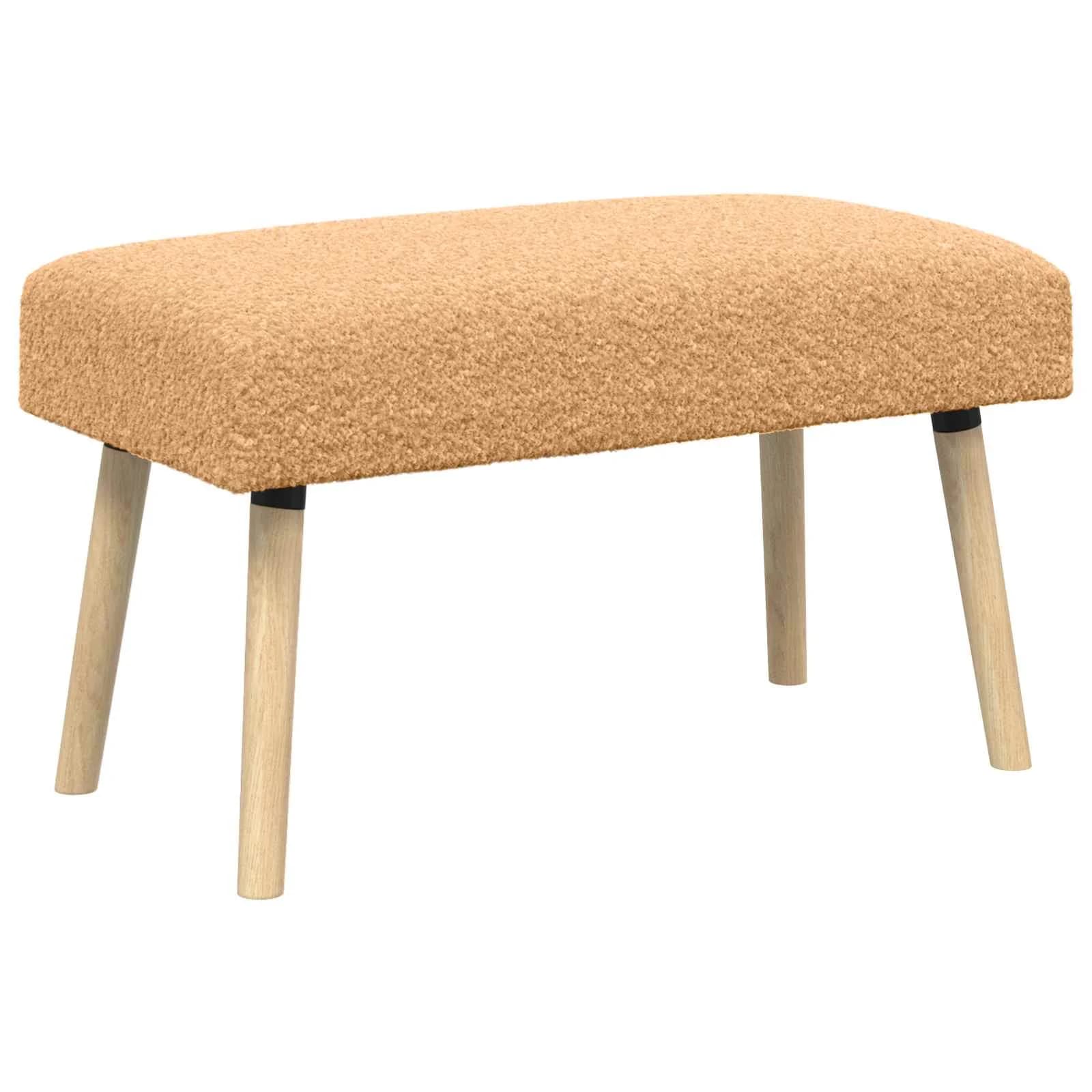klop Enobarvno Bež 80 x 40 x 46 cm Bouclé - slika 2