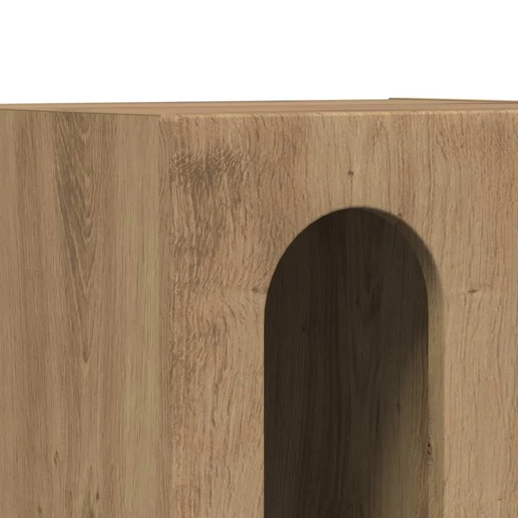 Nočna omarica ELST Umetni hrast 40 x 35 x 50 cm Inženirski les - slika 7