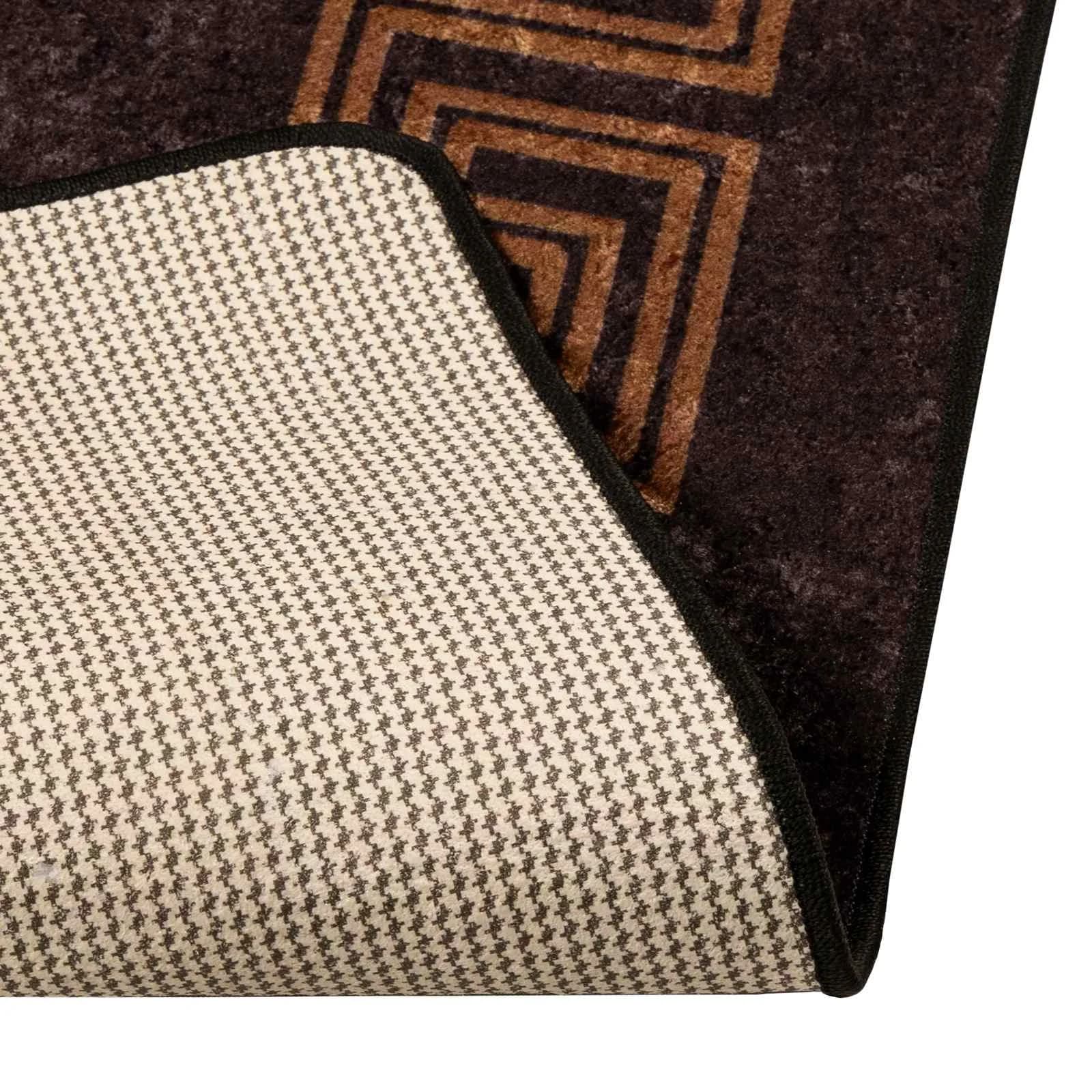 Preproga runner MARSA Črna 80 x 250 cm Poliester in PVC - slika 4