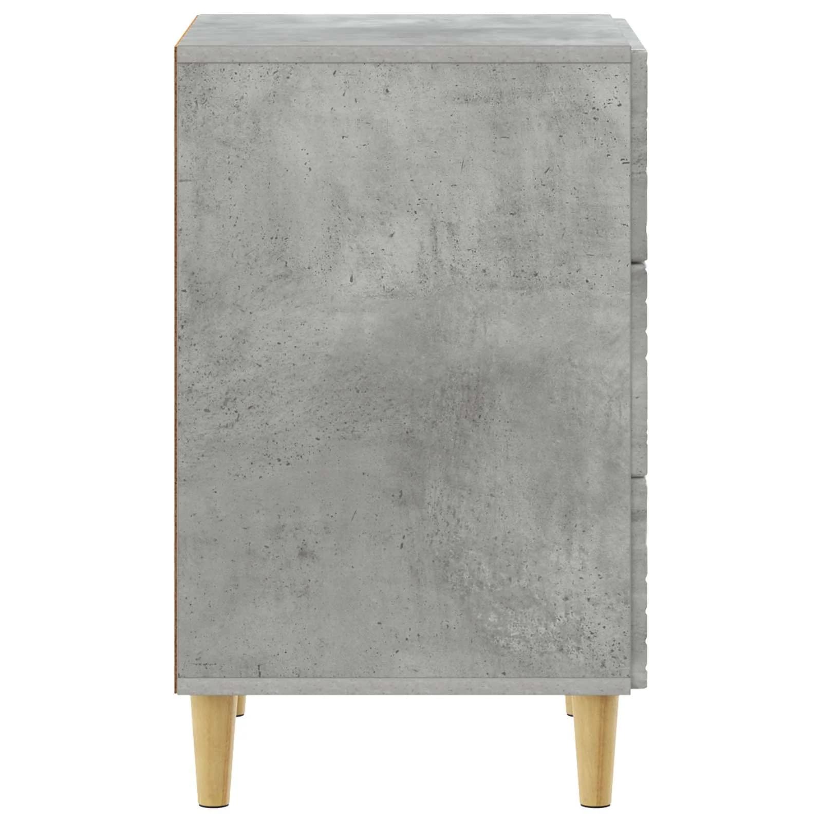 Nočna omarica Betonsko siva 43 x 39,5 x 66,5 cm Inženirski les - slika 5