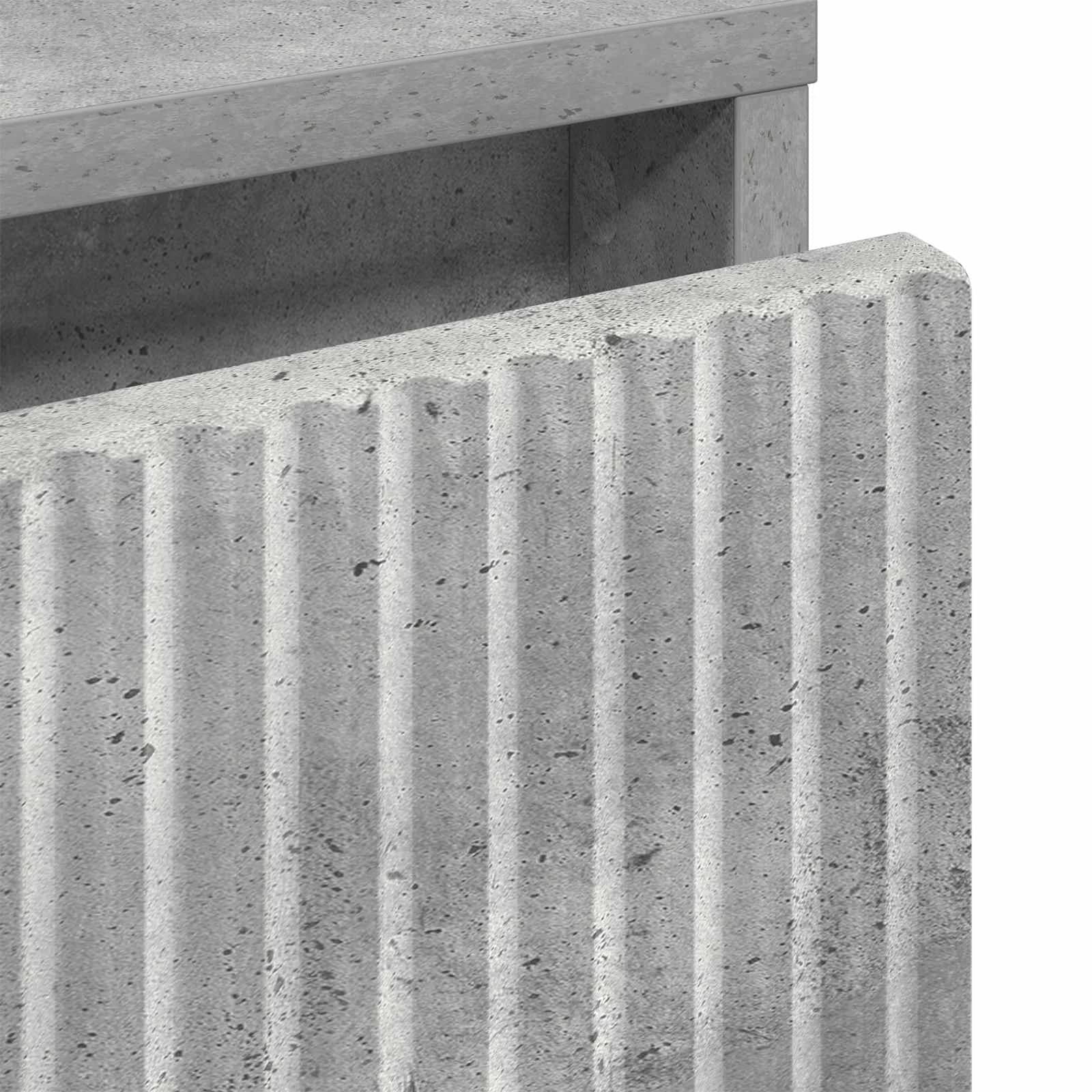 Nočna omarica Betonsko siva 63.5 x 36 x 61 cm Inženirski les - slika 11