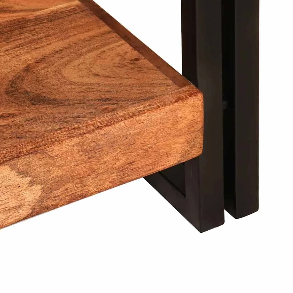 Konzolna miza Rjava 90 x 33 x 75 cm Masiven les akacije - slika 7