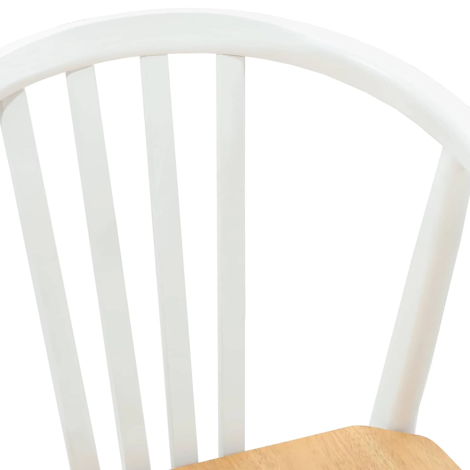 Jedilni stol 2 kos Trda guma bela in naravna 51 x 61 x 80,5 cm - slika 8