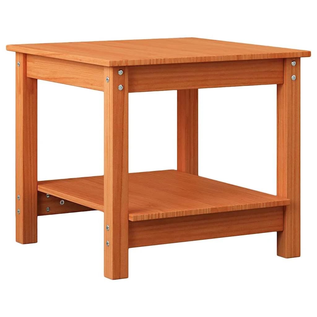 Klubska miza Voščeno rjava 50 x 50 x 45 cm Trdna borovina - slika 2