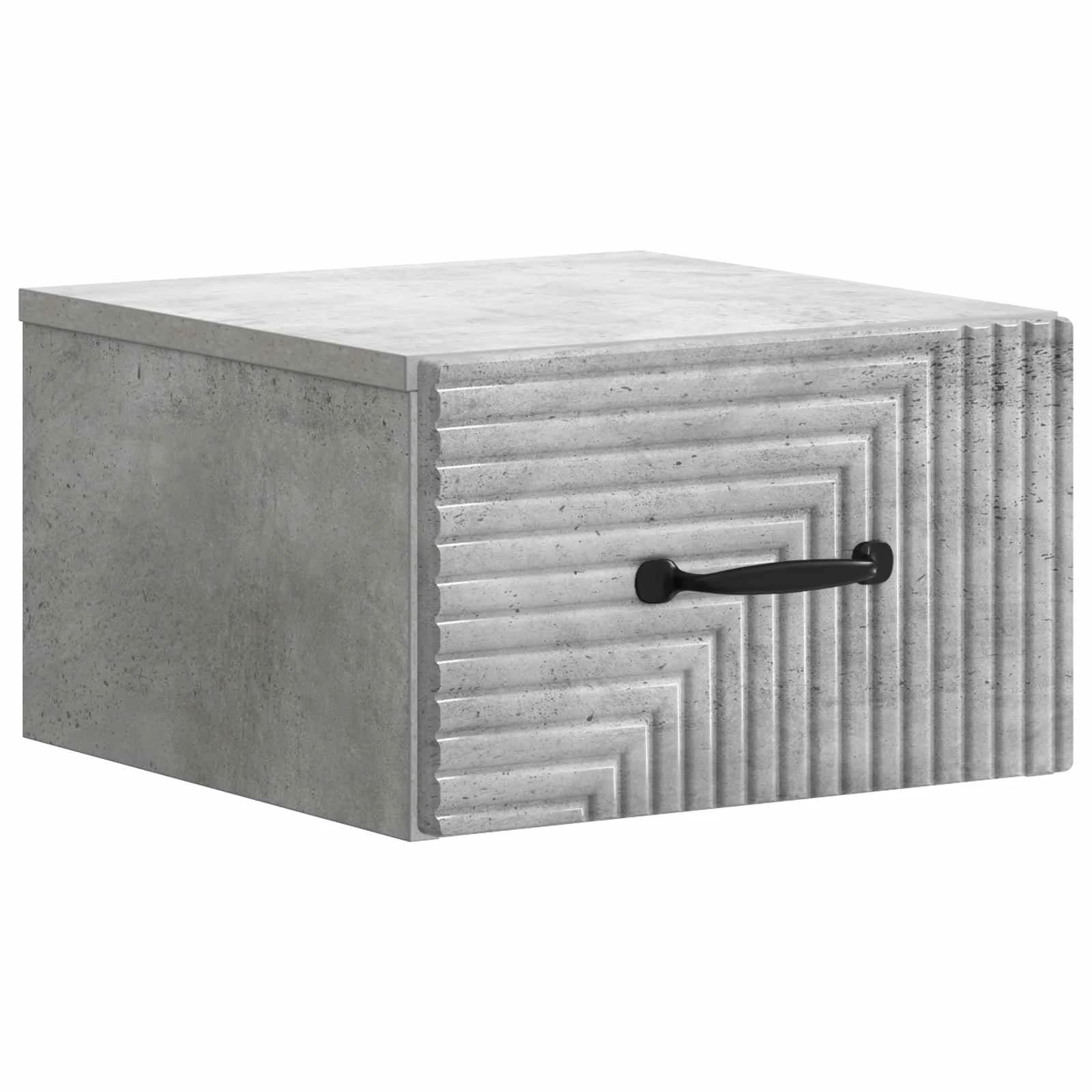 Stenski nočni omarici Betonsko siva 34,5 x 33 x 20 cm - slika 2