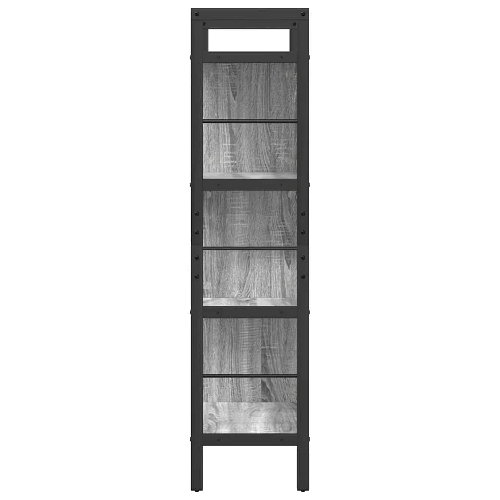 Knjižna polica 7 nivojev 75 x 30 x 123,5 cm Inženirski les - slika 6
