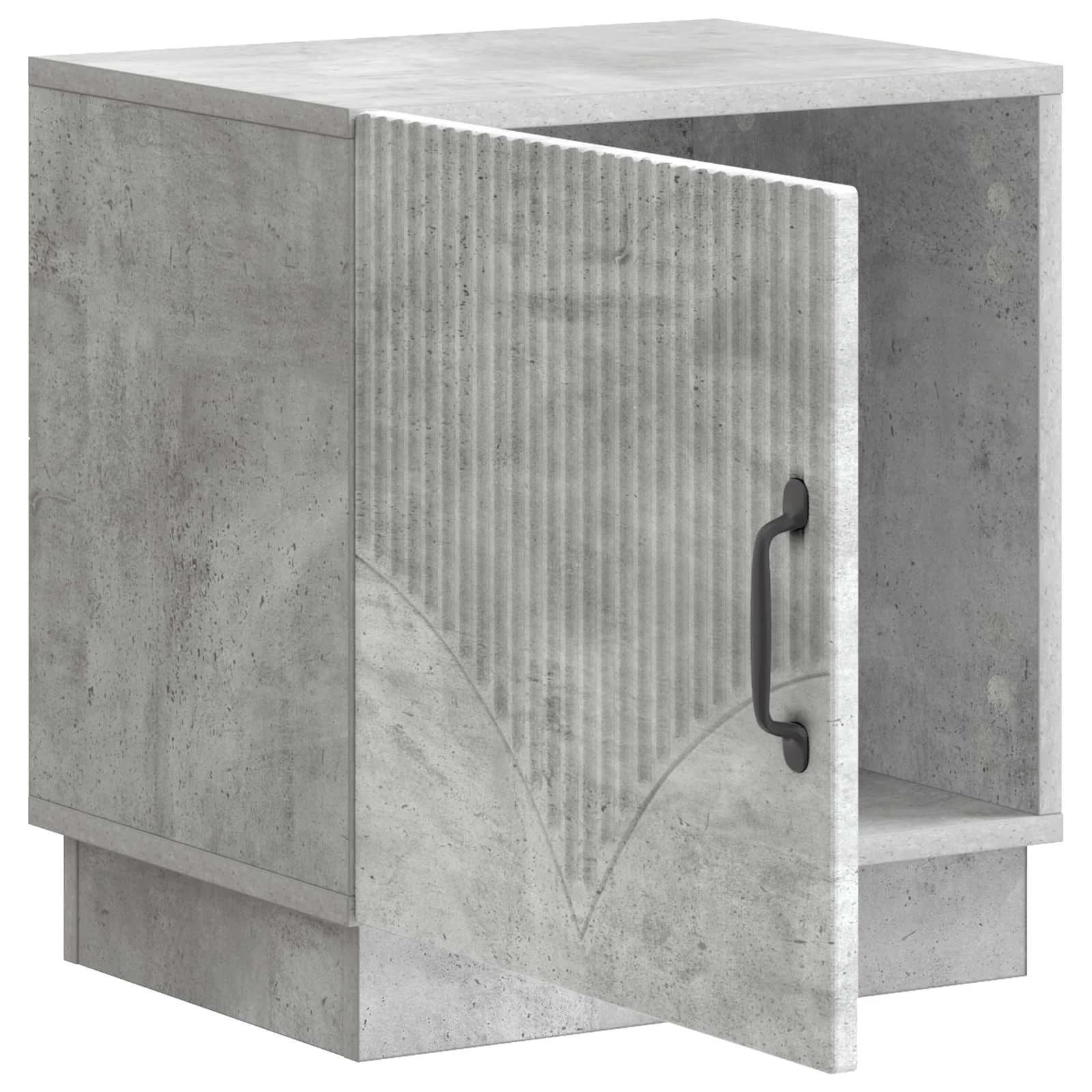 Nočna omarica Betonsko siva 43 x 34,5 x 47 cm Inženirski les - slika 4