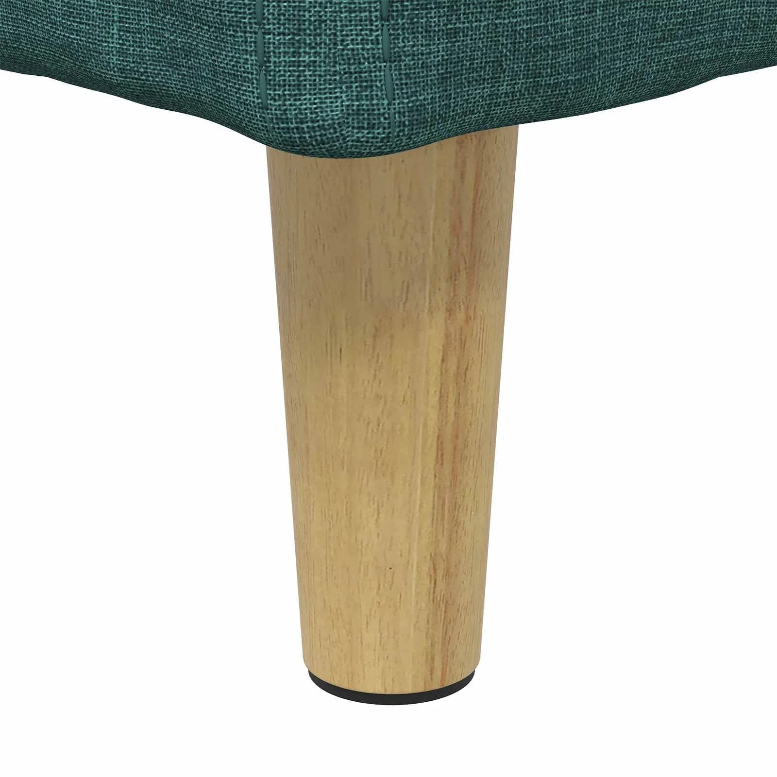 Shranjevalna tabureta Temno zelena 40 x 40 x 45 cm blago - slika 8