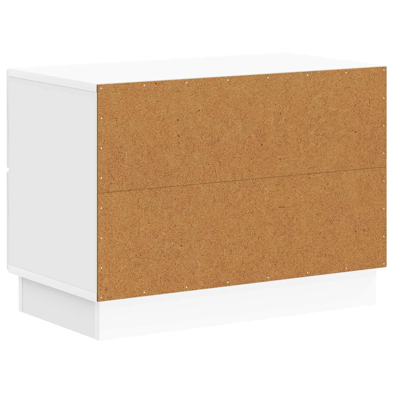 Nočna omarica s predalom Bela visok sijaj 62 x 34,5 x 44,5 cm - slika 7