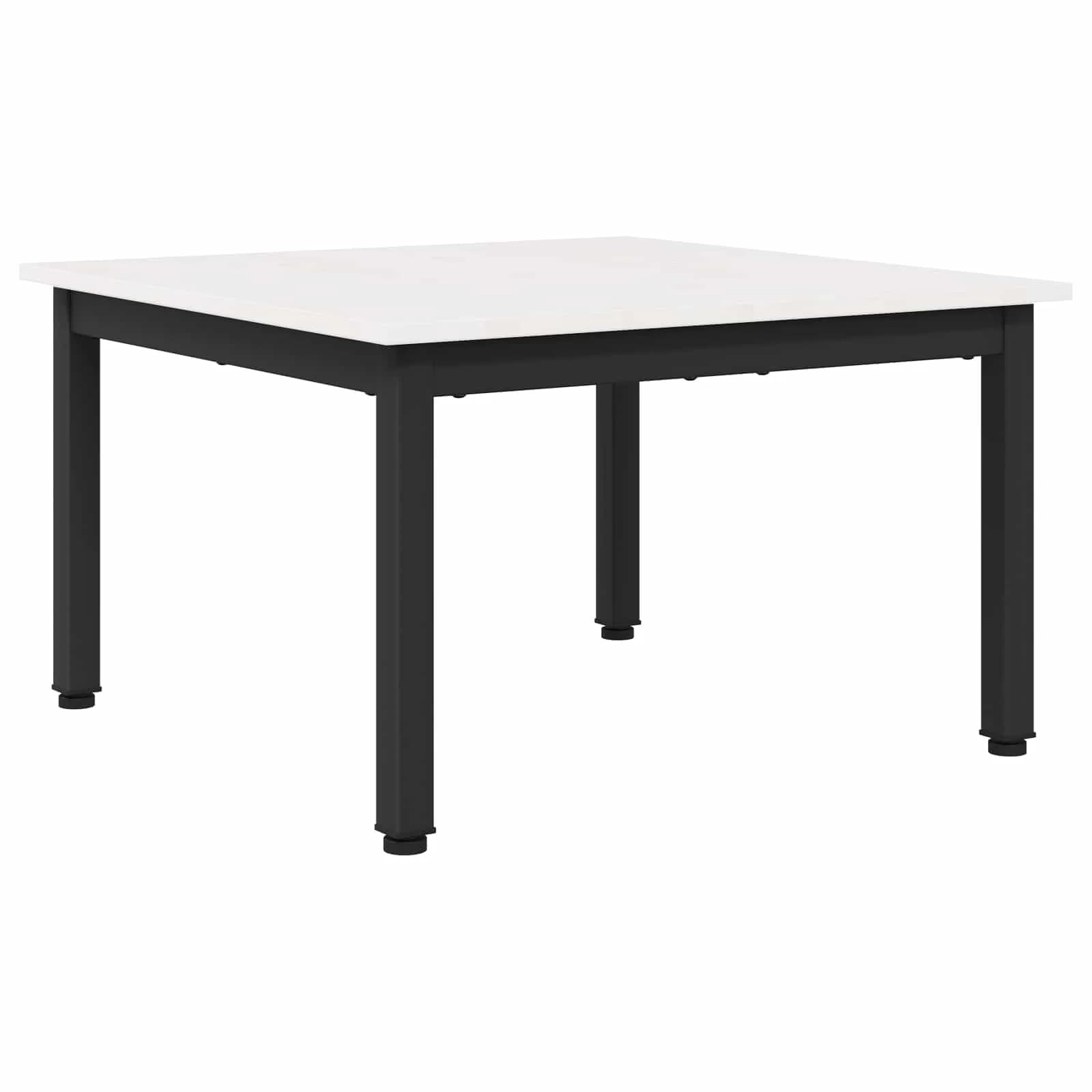 Klubska miza Bela 60 x 60 x 36 cm Masivno borovo les - slika 2