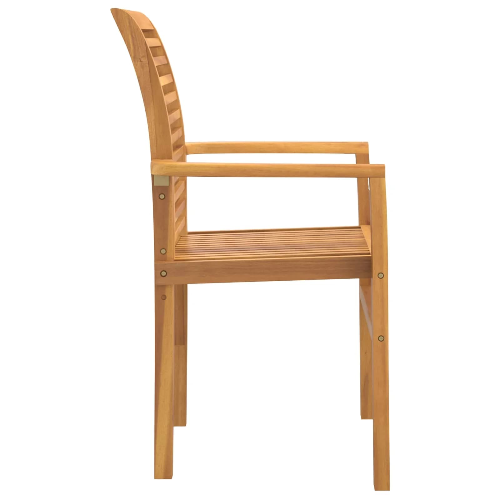 Jedilni stol 2 kos Trden tikov les Rjava 62 x 55 x 94 cm - slika 6
