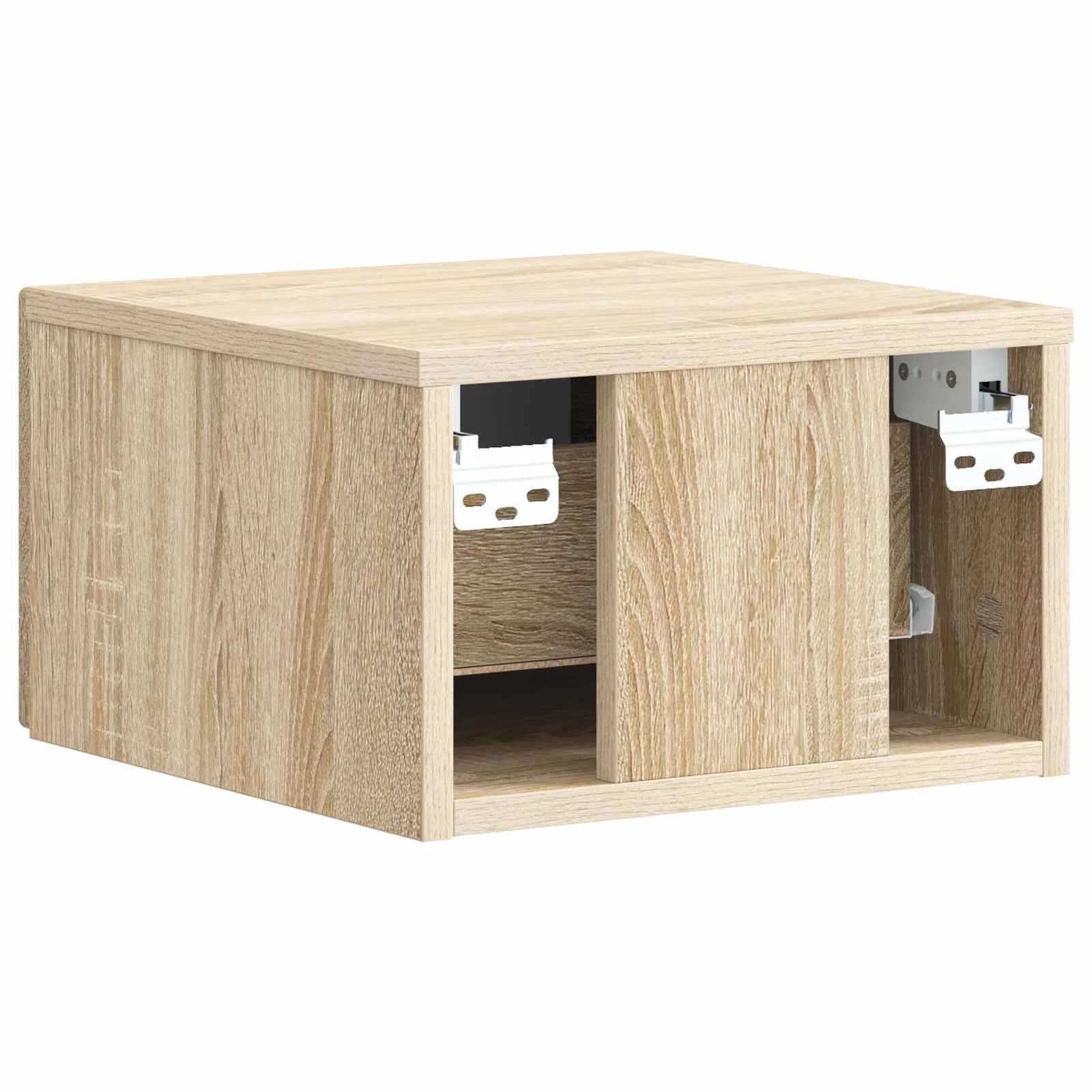 Stenski nočni omarici s predalom Sonoma hrast 33 x 34,5 x 20 cm - slika 7