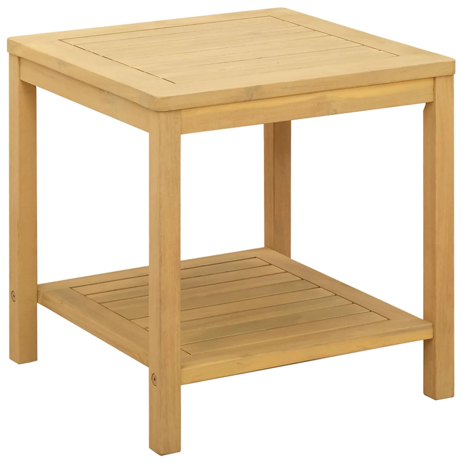 Stranska miza Olje naravno 45 x 45 x 45 cm Masiven les akacije - slika 6