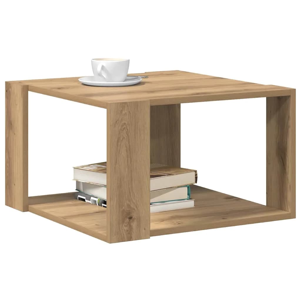 Klubska miza Umetni hrast 51,5 x 51,5 x 30 cm Inženirski les - slika 3