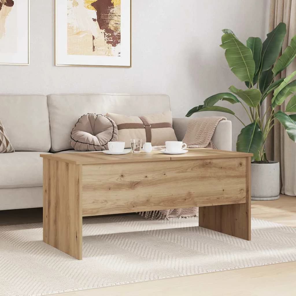 Klubska miza Umetni hrast 102 x 50,5 x 46,5 cm Inženirski les - slika 4