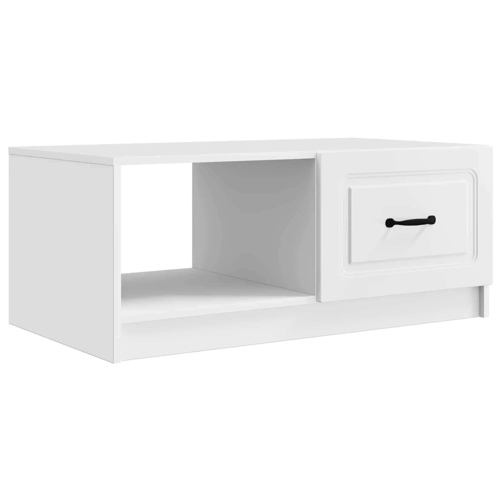 Klubska miza Bela 90 x 50 x 37 cm Inženirski les - slika 2