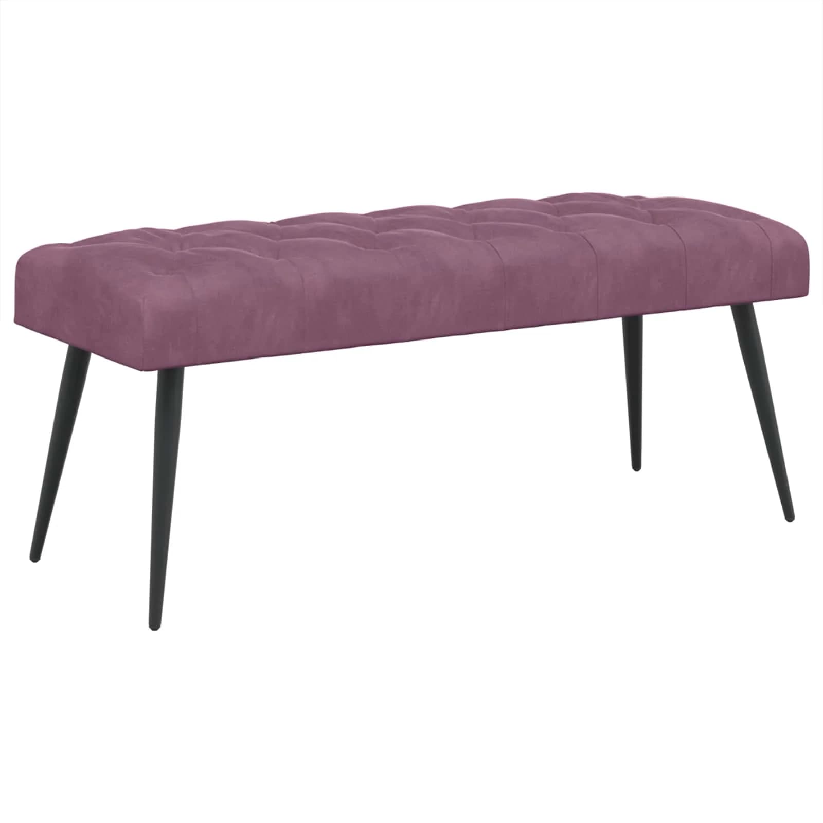 Klop s gumbnim oblazinjenjem Vijolična 110 x 40 x 46 cm Žamet - slika 2