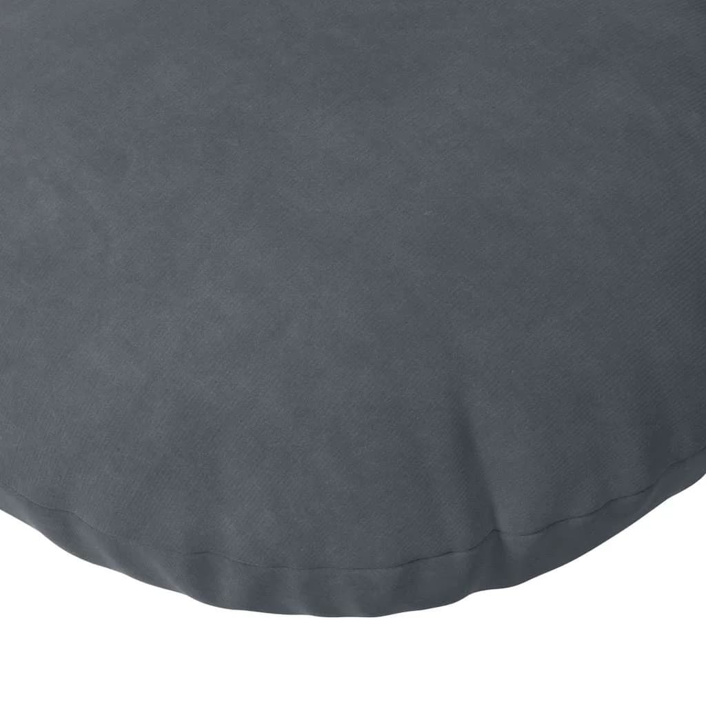 Sedežne blazine 2 pcs Temno siva Ø 40 x 13 cm Žamet - slika 7