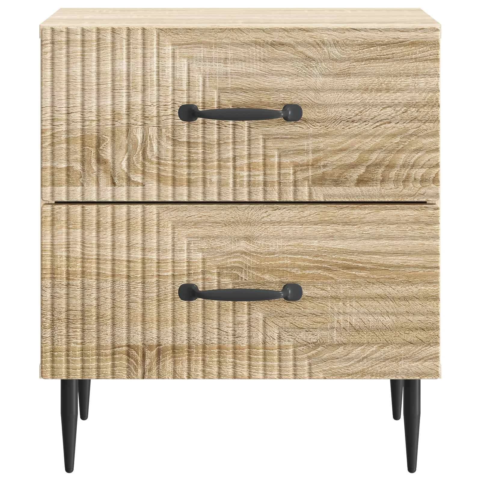 Nočna omarica Sonoma hrast 43 x 34,5 x 47,5 cm Inženirski les - slika 5