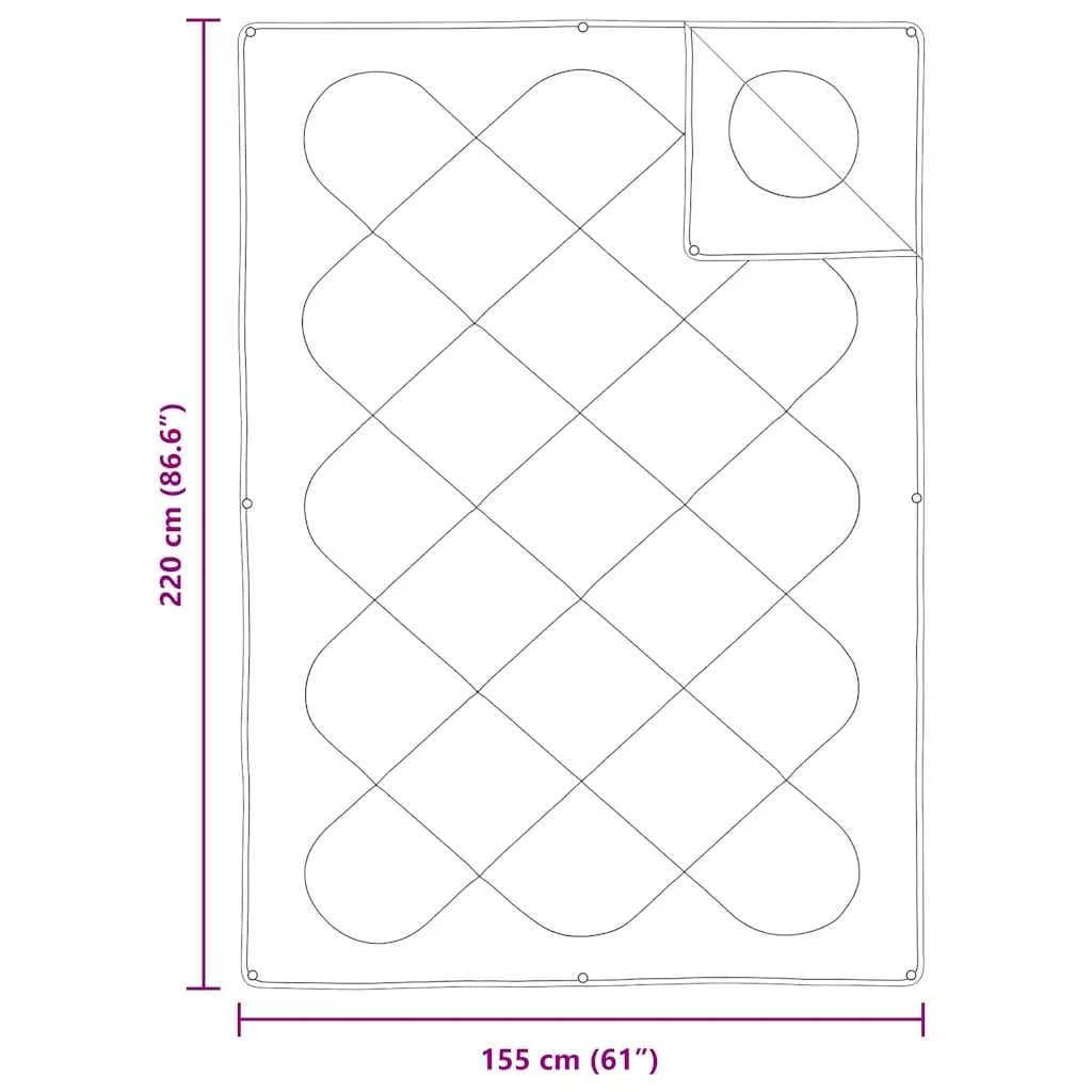 2-v-1 Dv entscheiden Bela 220 x 155 x 10 cm Poliester - slika 10