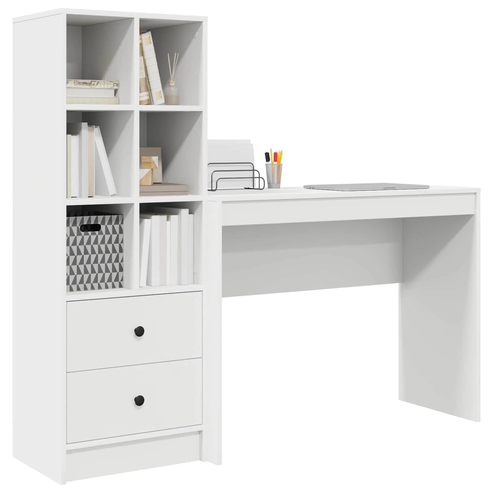 Miza Bela 145,5 x 40 x 127 cm 2 kos - slika 3