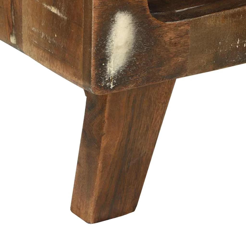 Klubska miza večbarvno 50 x 50 x 35 cm Trdna obnovljena les - slika 8
