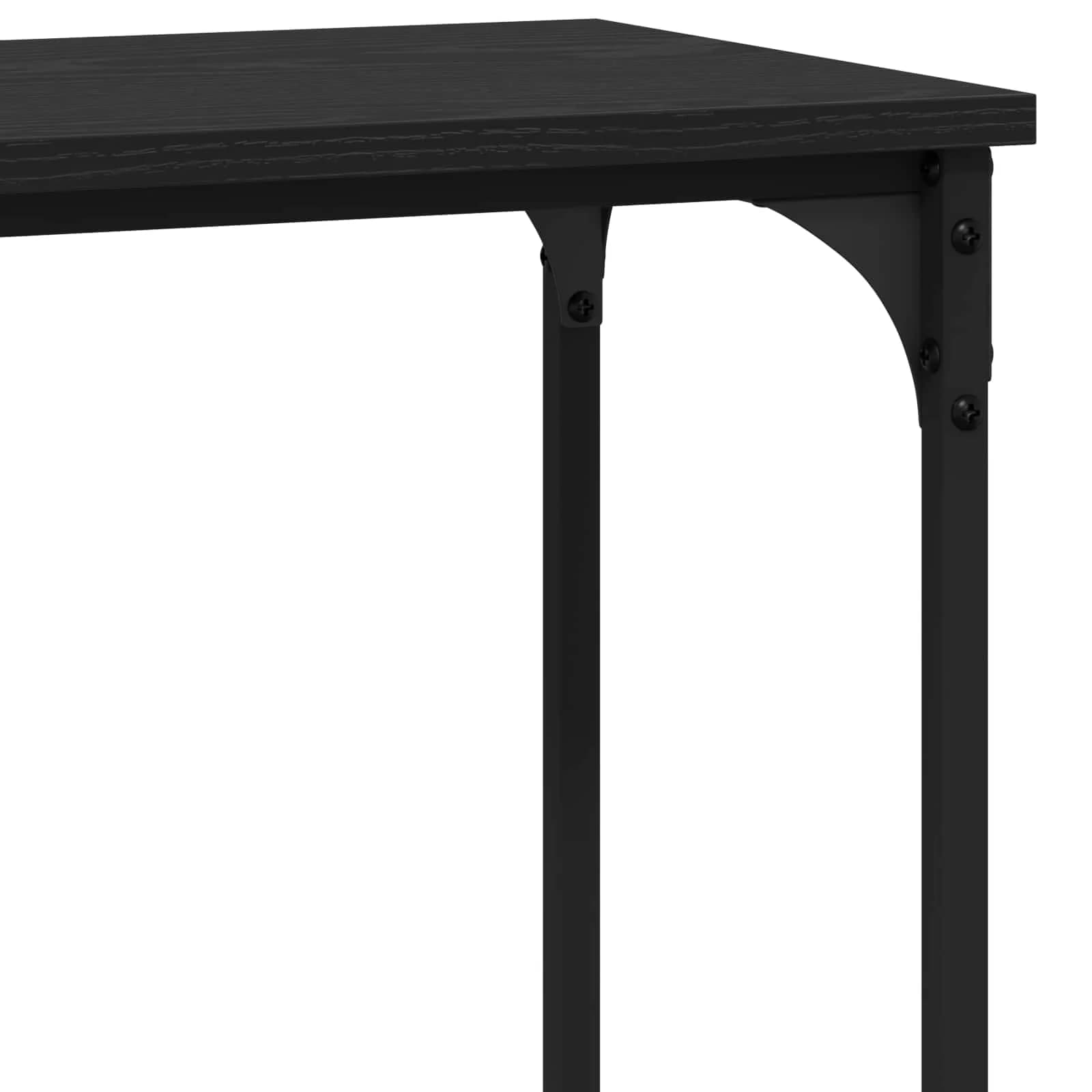 Konzolna miza Črni hrast 101 x 30.5 x 75 cm Inženirski les - slika 9