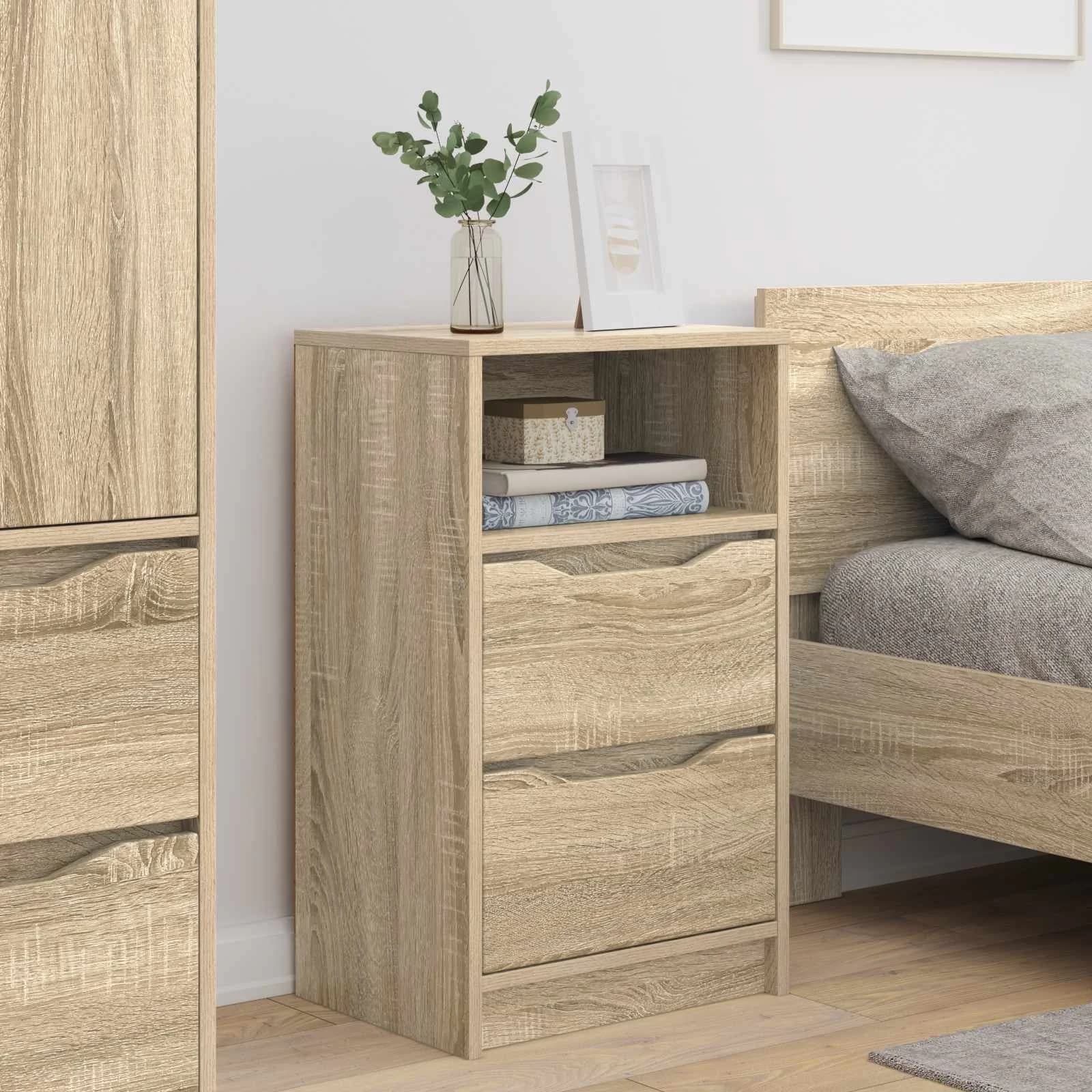 Posteljne mize 2 kos Sonoma hrast 40 x 30 x 467 cm - slika 4