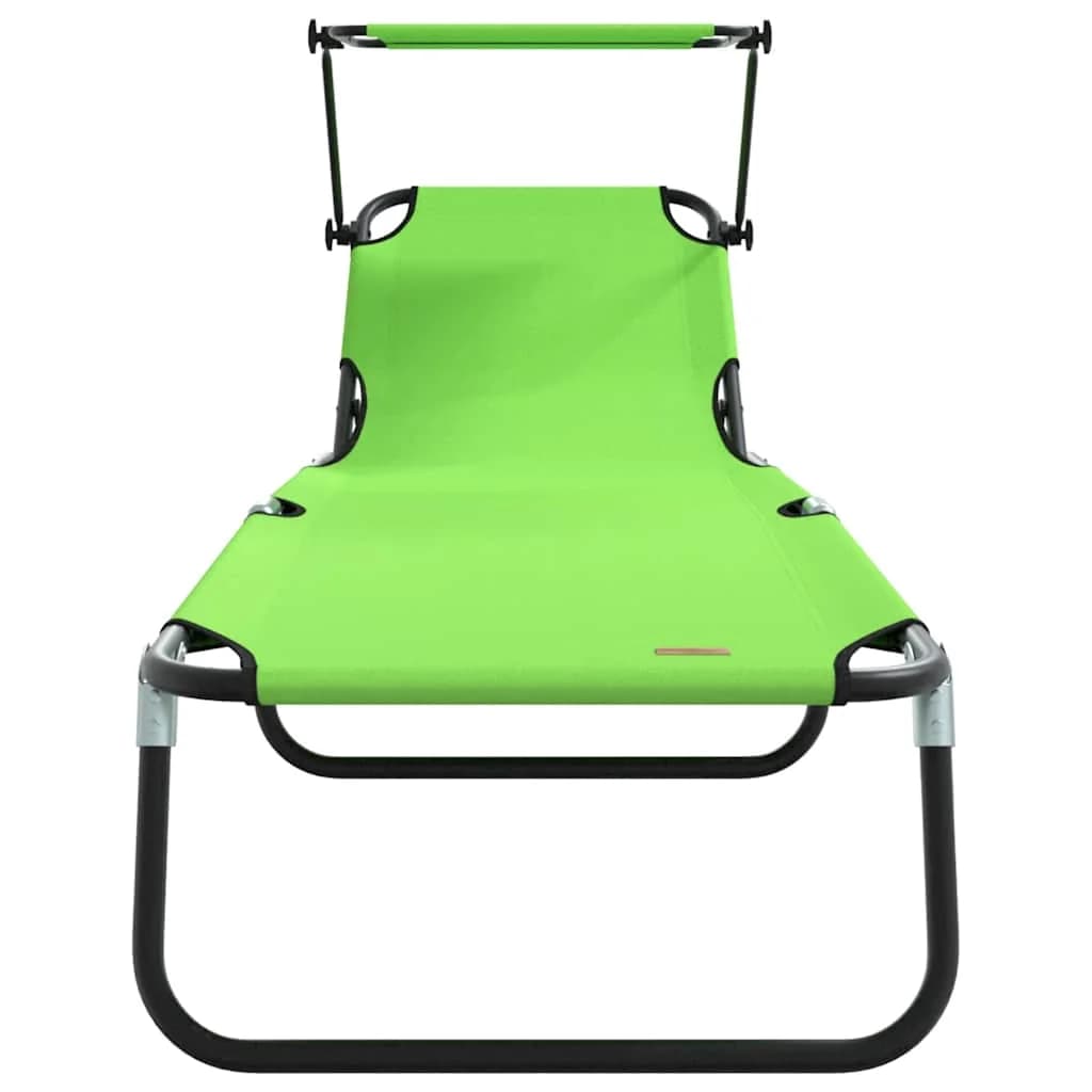 Zložljiv ležalnik Zelena 190 x 57 x 81 cm oxford - slika 4