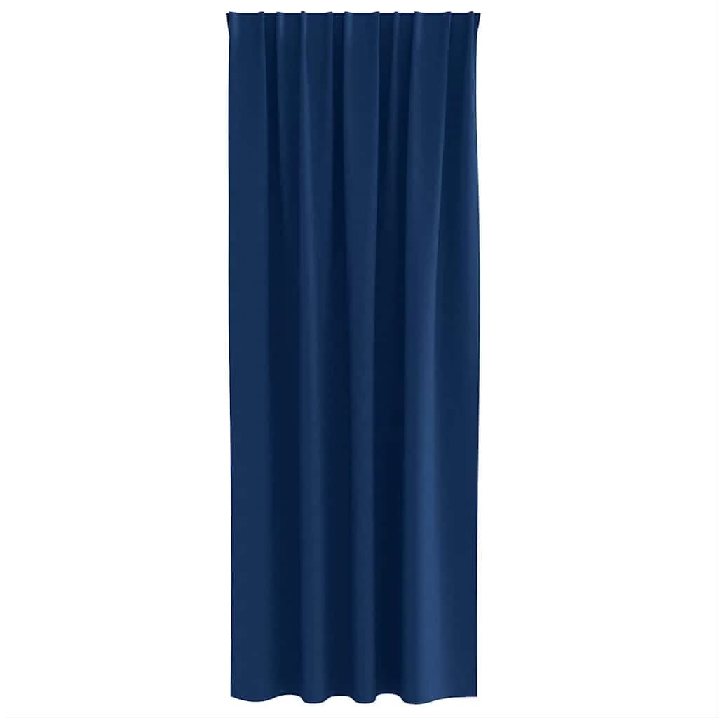 Zavese za zatemnitev z obroči 2 kos Temno modra 225 x 140 cm - slika 4