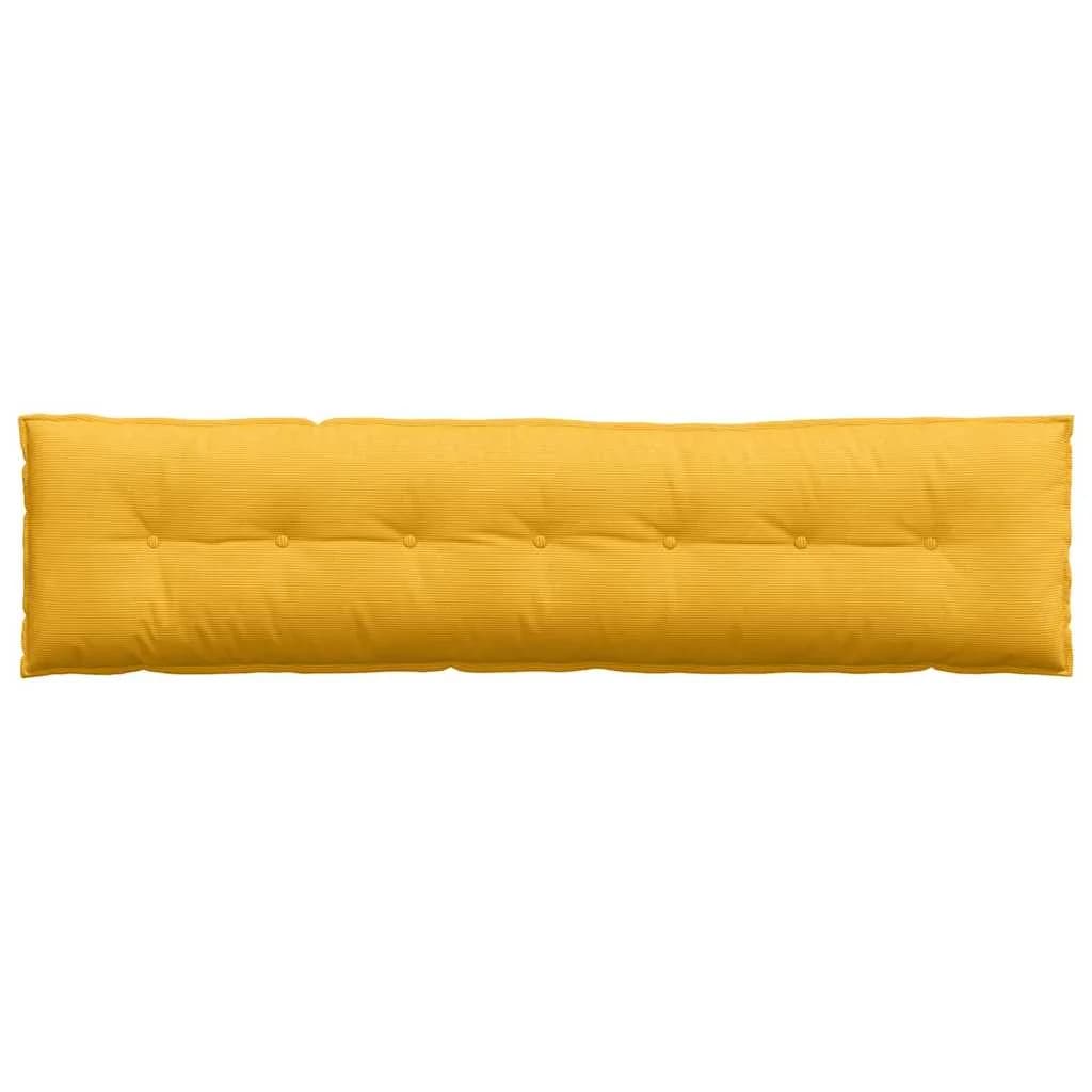 Poglavni vzglavnik Svetlo rumena 200 x 50 cm Žametna tkanina - slika 6
