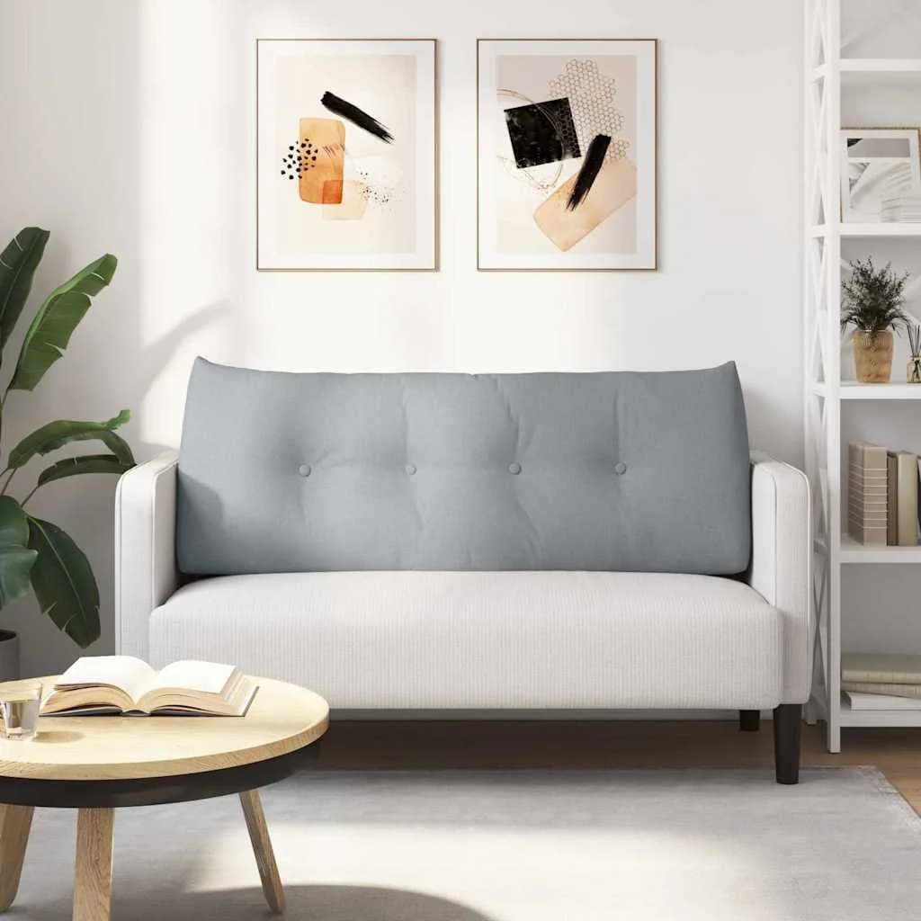 Poglavni vzglavnik Svetlo siva 120 x 24 x 50 cm blago - slika 4