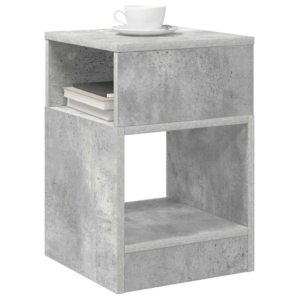 Stranska miza Betonsko siva 30,5 x 30 x 45 cm Inženirski les - slika 3