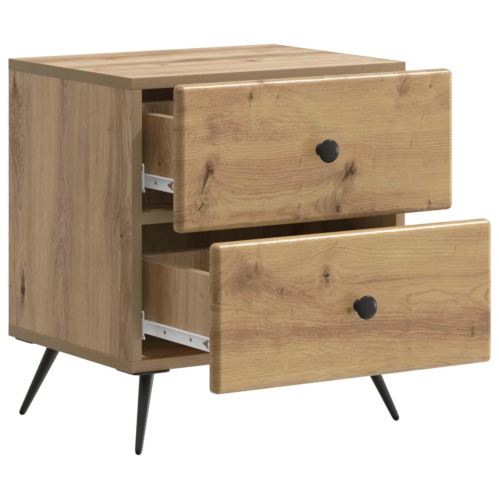 Nočna omarica Artisan hrast 43 x 34,5 x 47,5 cm Inženirski les - slika 4