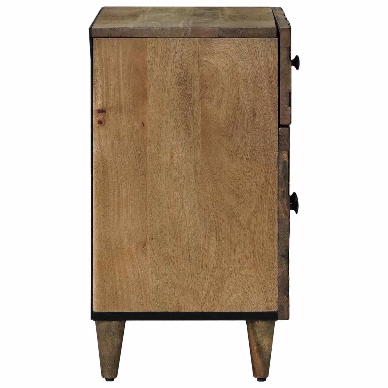 Posteljna omarica Rjava 50 x 33 x 60 cm Masiven les manga - slika 4