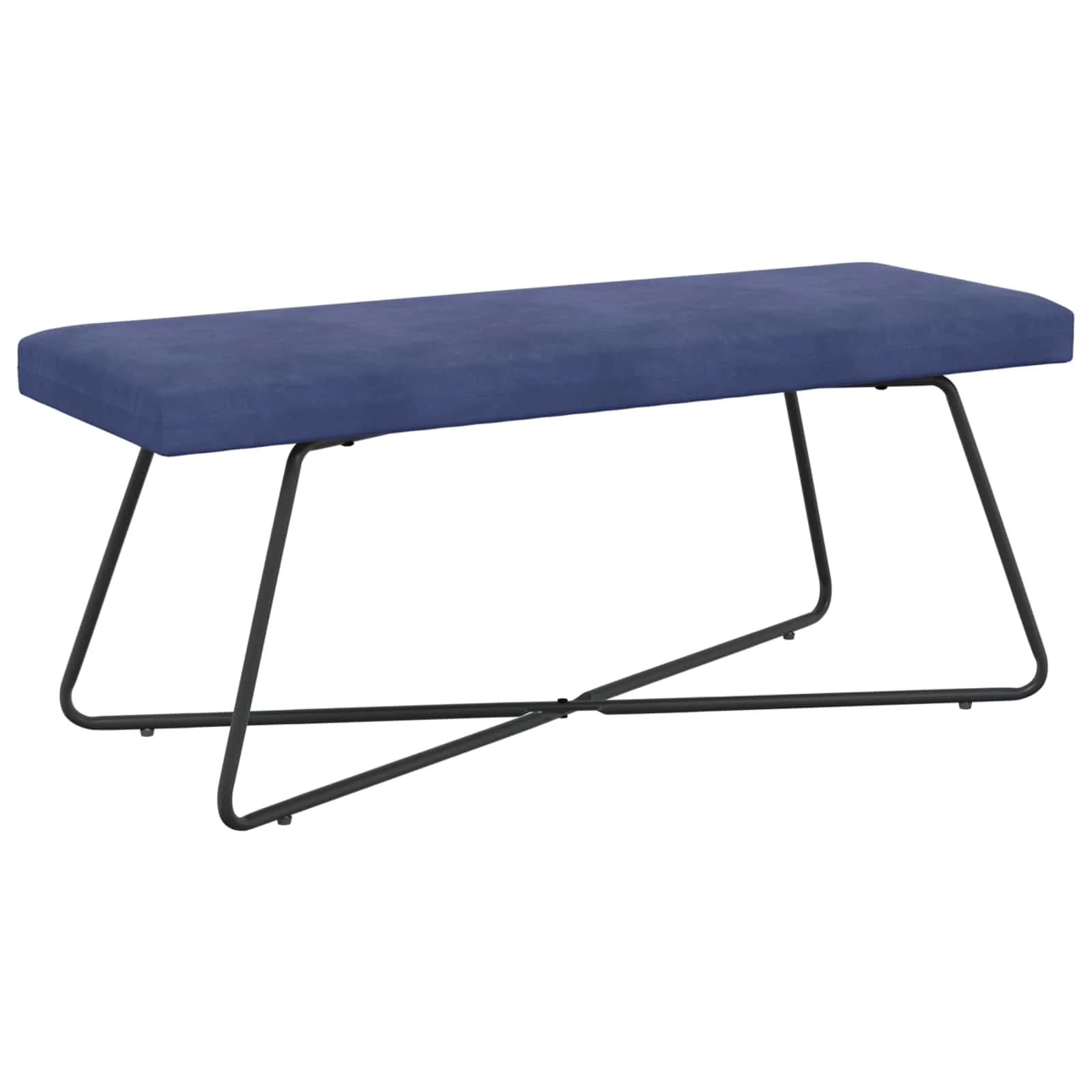 klop Policijska modra 110 x 40 x 45 cm Žamet - slika 2