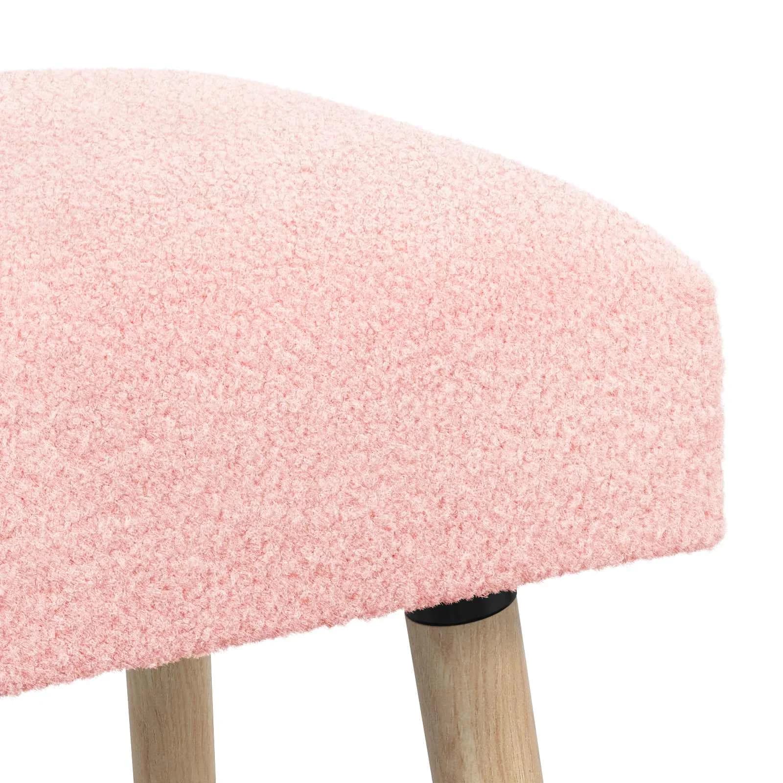 klop Enobarvno Roza 60 x 40 x 45 cm Bouclé - slika 6
