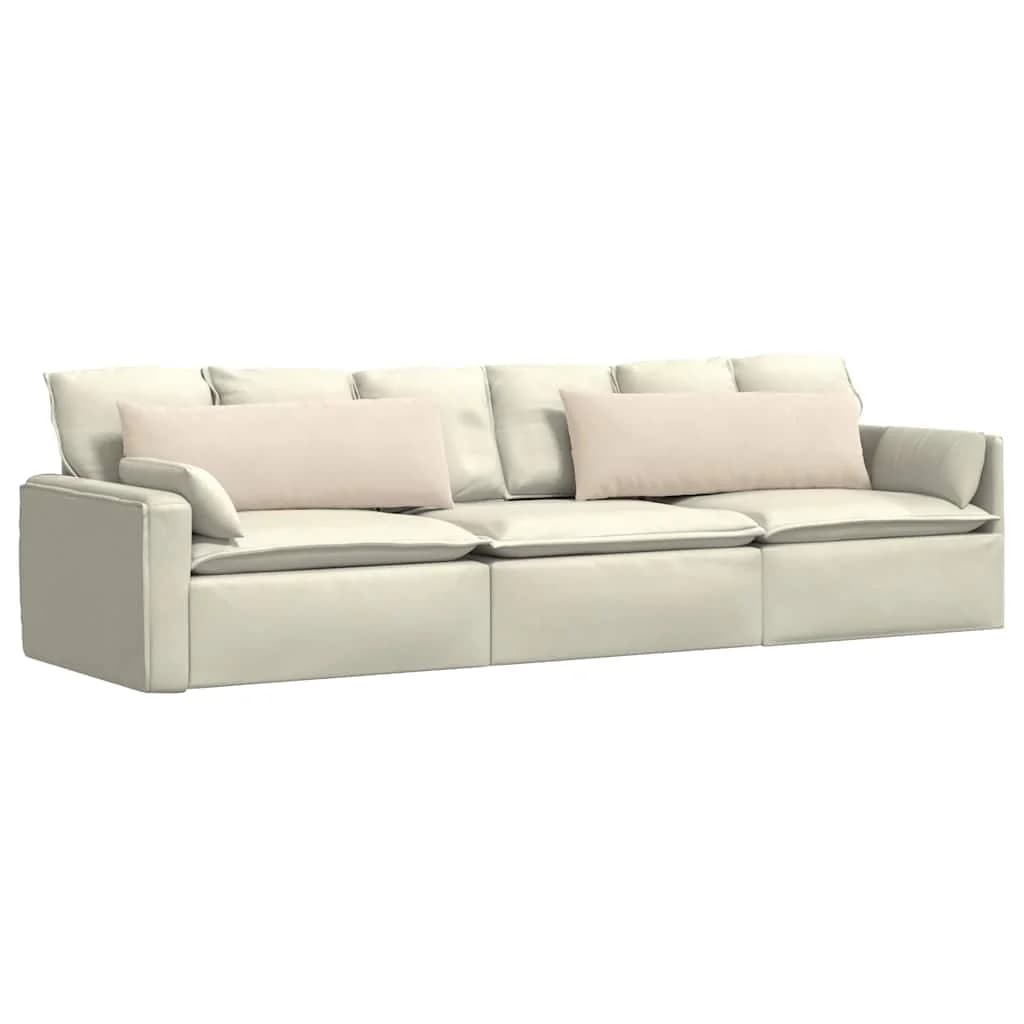Blazine za kavč 2 pcs Bež 120 x 40 cm blago - slika 3