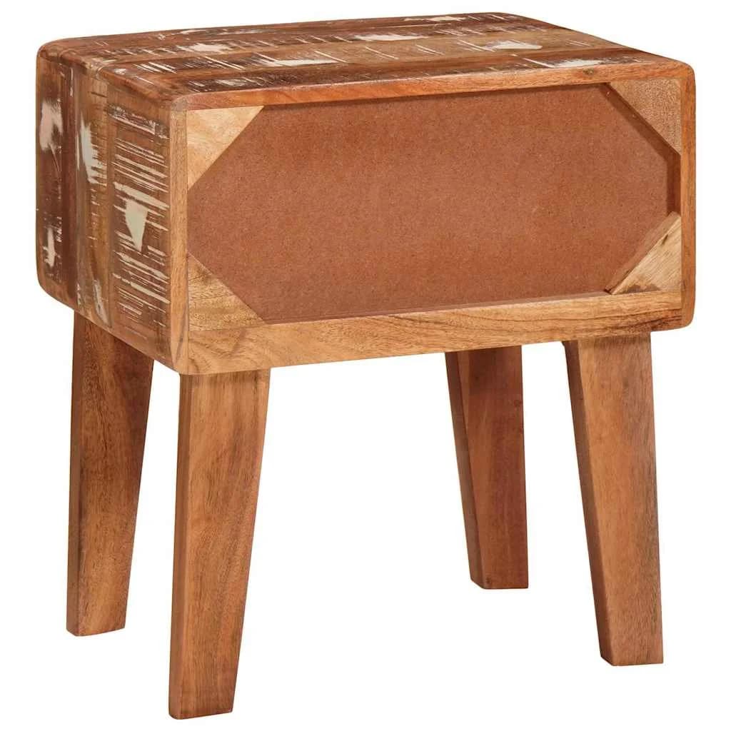 Stranska miza Rjava 40 x 32 x 46 cm Trdna obnovljena les - slika 7