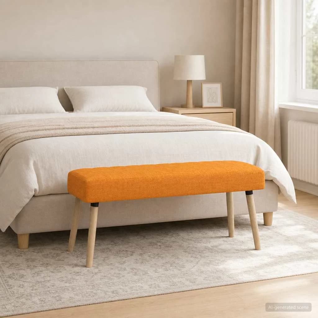 Bench z kanalnim oblazinjenjem Temno rumena 110 x 40 x 46 cm - slika 4