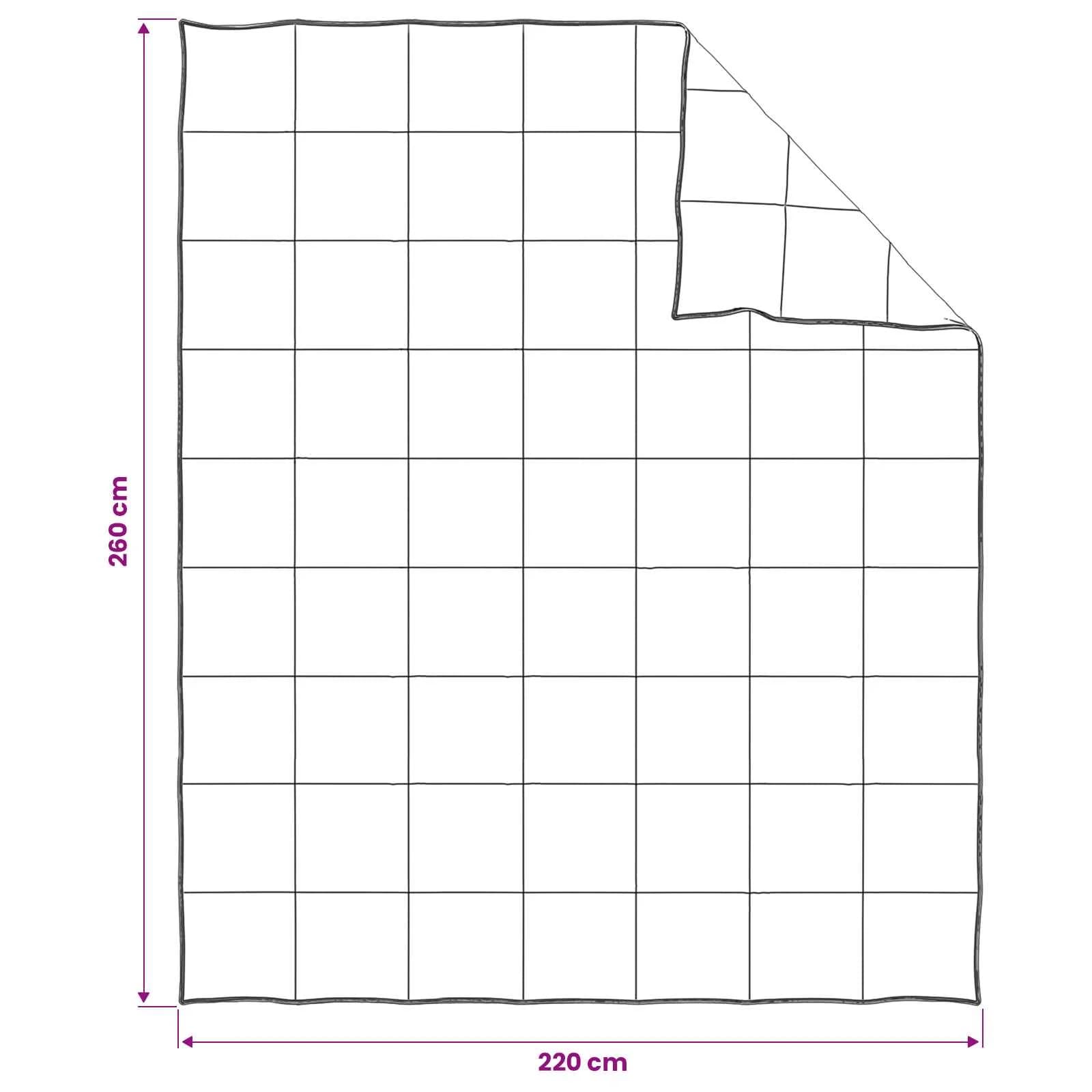 Zimska odeja Bež 260 x 220 cm 100% Naravni Kapok - slika 9