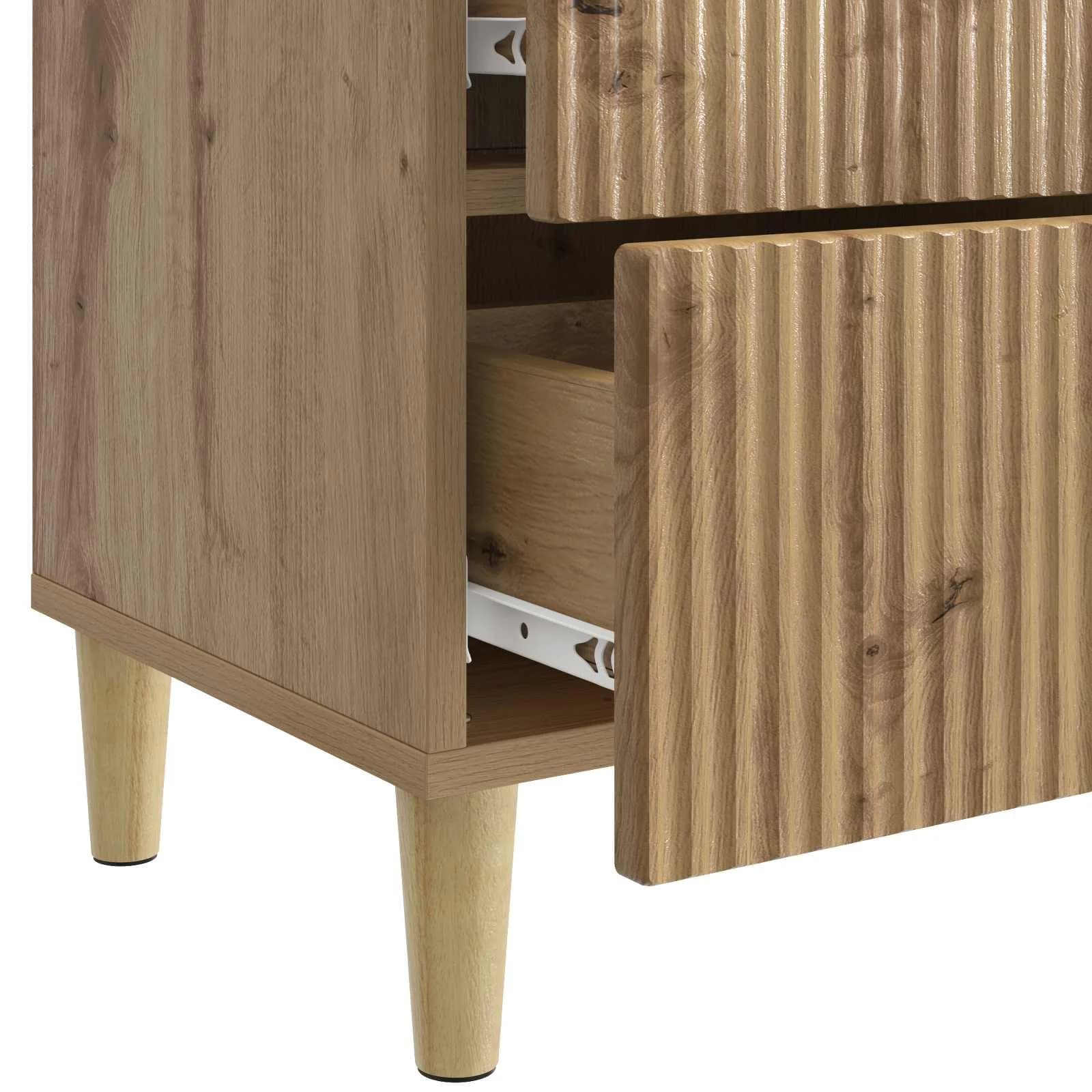 Nočna omarica Artisan hrast 43 x 34,5 x 48 cm Inženirski les - slika 9