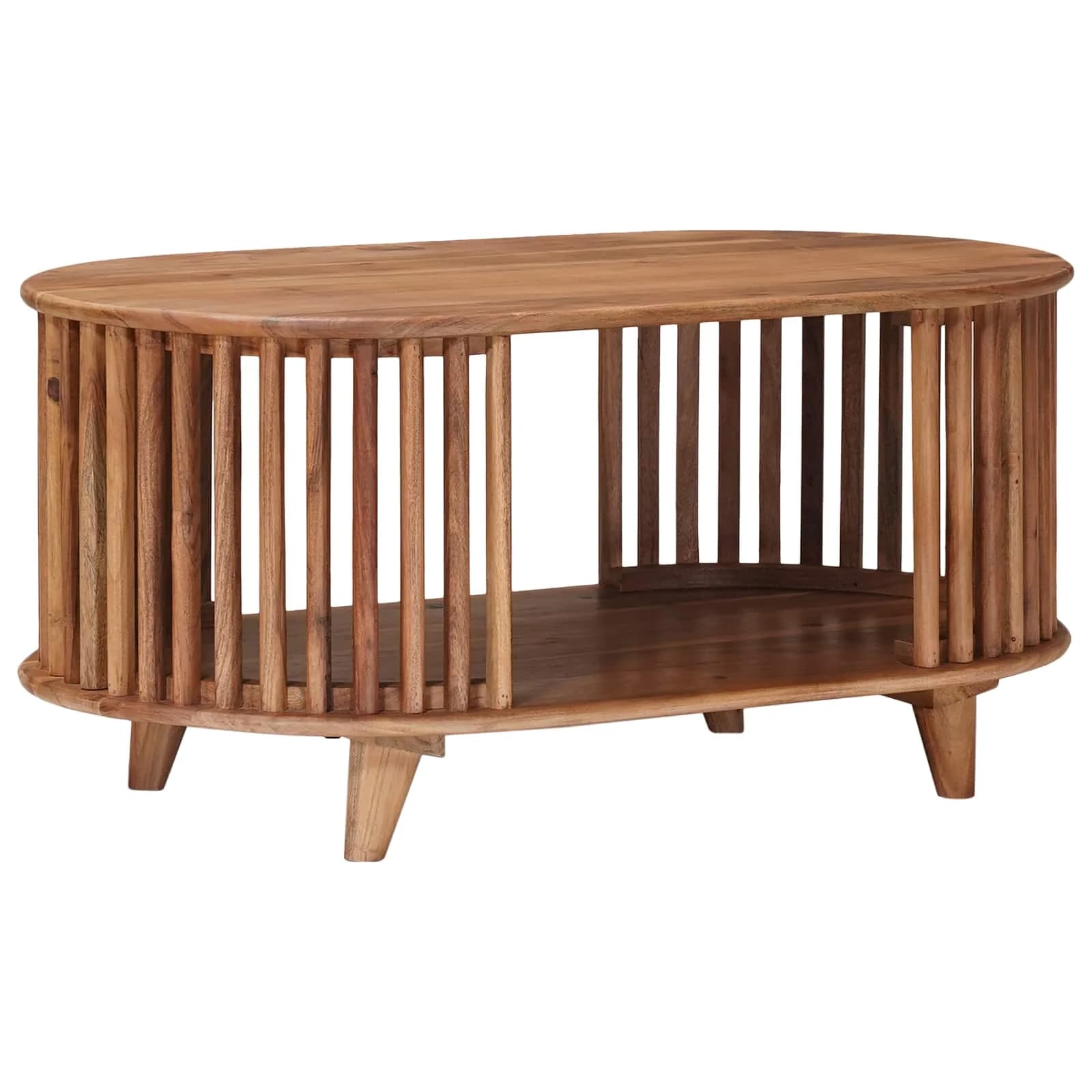 Ročno izdelana miza za kavo Teak rjava 85 x 50 x 40 cm - slika 2