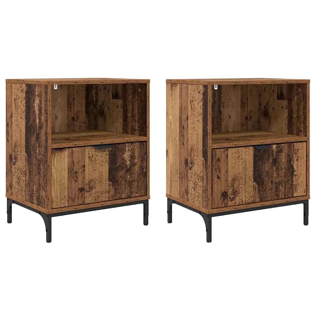 Nočna omarica 2 kos Star les 49 x 36 x 61 cm Inženirski les - slika 2