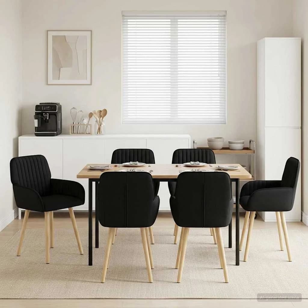 Jedilni stoli 6 kos Blago Črna 56,5 x 50 x 87,5 cm