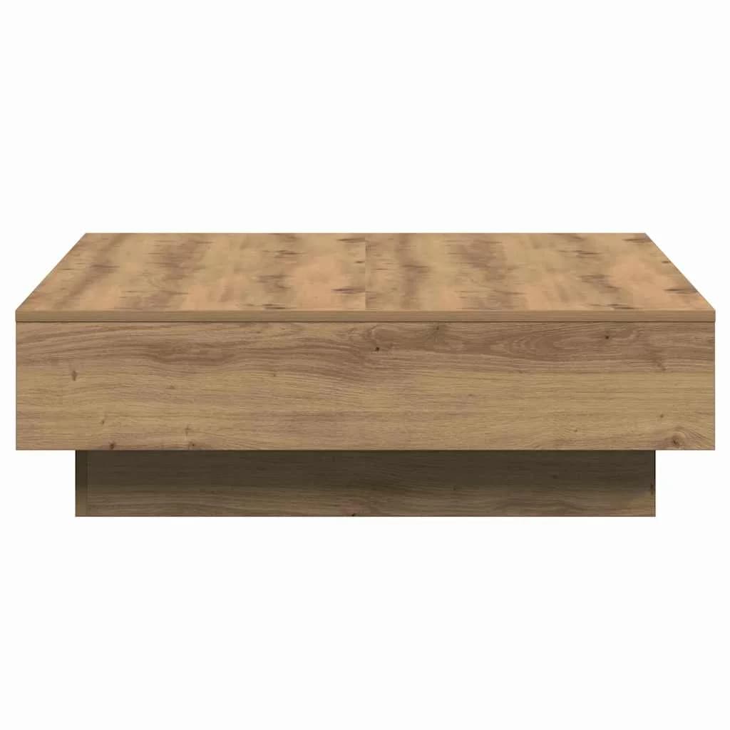 Klubska miza Umetni hrast 90 x 90 x 28 cm Inženirski les - slika 6