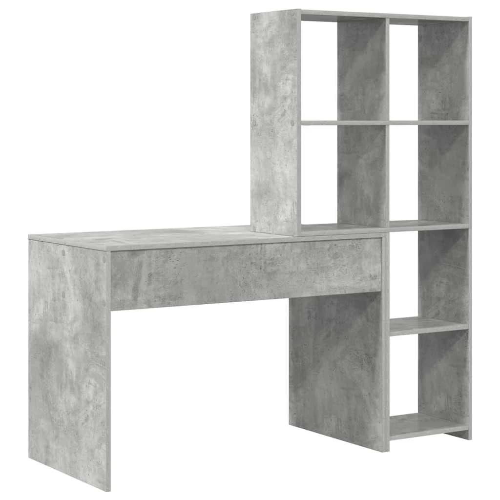 Miza Betonsko siva Inženirski les 138,5 x 55 x 143 cm - slika 7