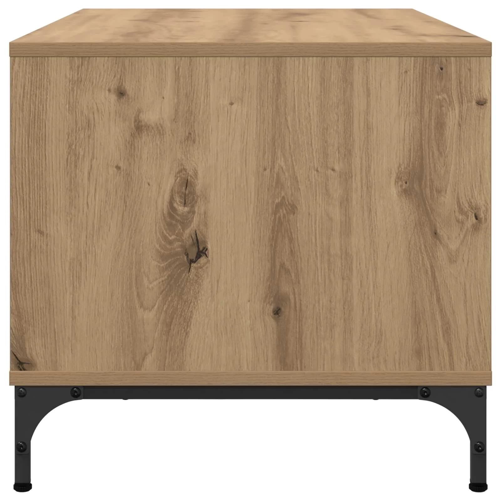 Klubska miza Umetni hrast 90 x 49 x 46 cm Inženirski les - slika 7
