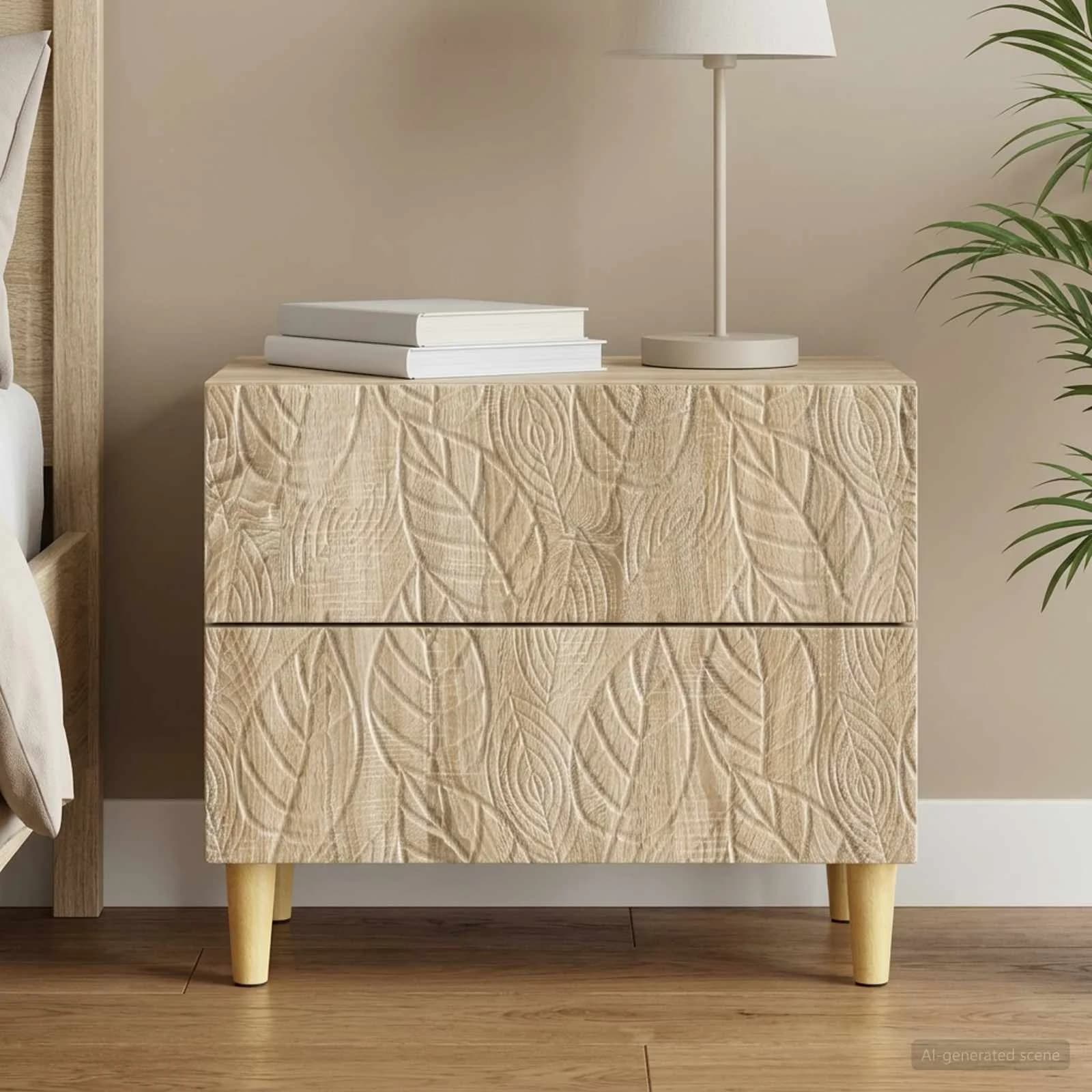 Nočna omarica Sonoma hrast 62 x 34,5 x 48 cm Inženirski les